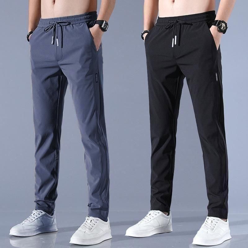 NOT9 Men's Lycra Solid Jogger Pants – Combo Pack of 2