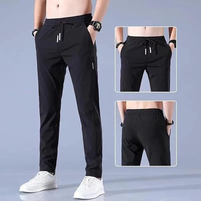 NOT9 Men's Lycra Solid Jogger Pants – Combo Pack of 2