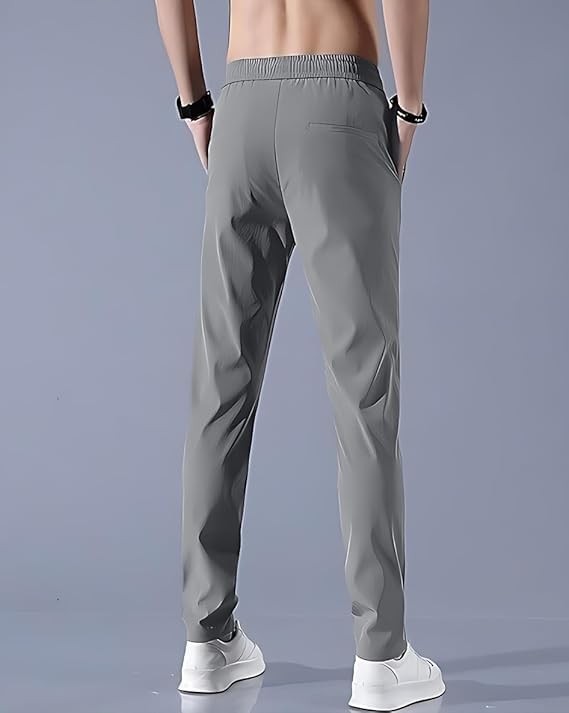 NOT9 Men's Lycra Solid Jogger Pants – Combo Pack of 2